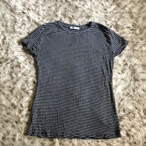 Zara trafaluc black and white striped t shirt
